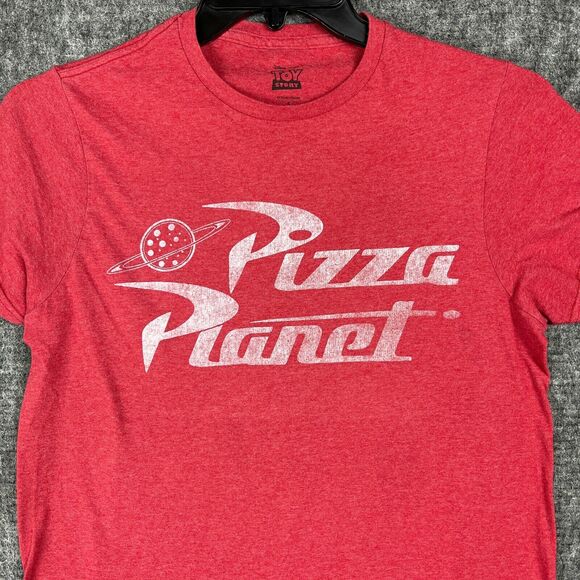 Toy Story Shirt Mens Small Red Pizza Planet Woody Buzz Walt World Disney Pixar - Picture 4 of 10